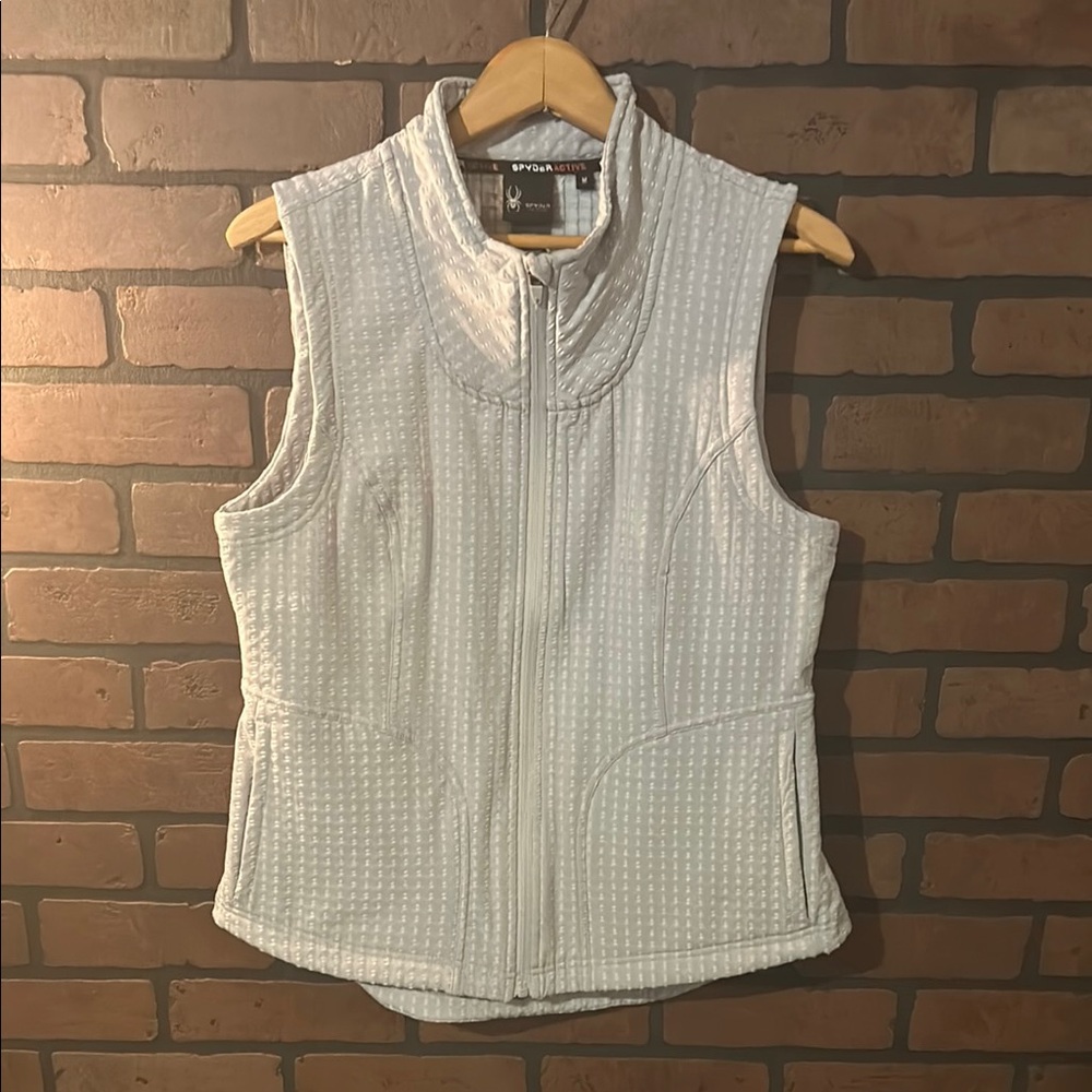Spyder Gray Seersucker-like jacket vest